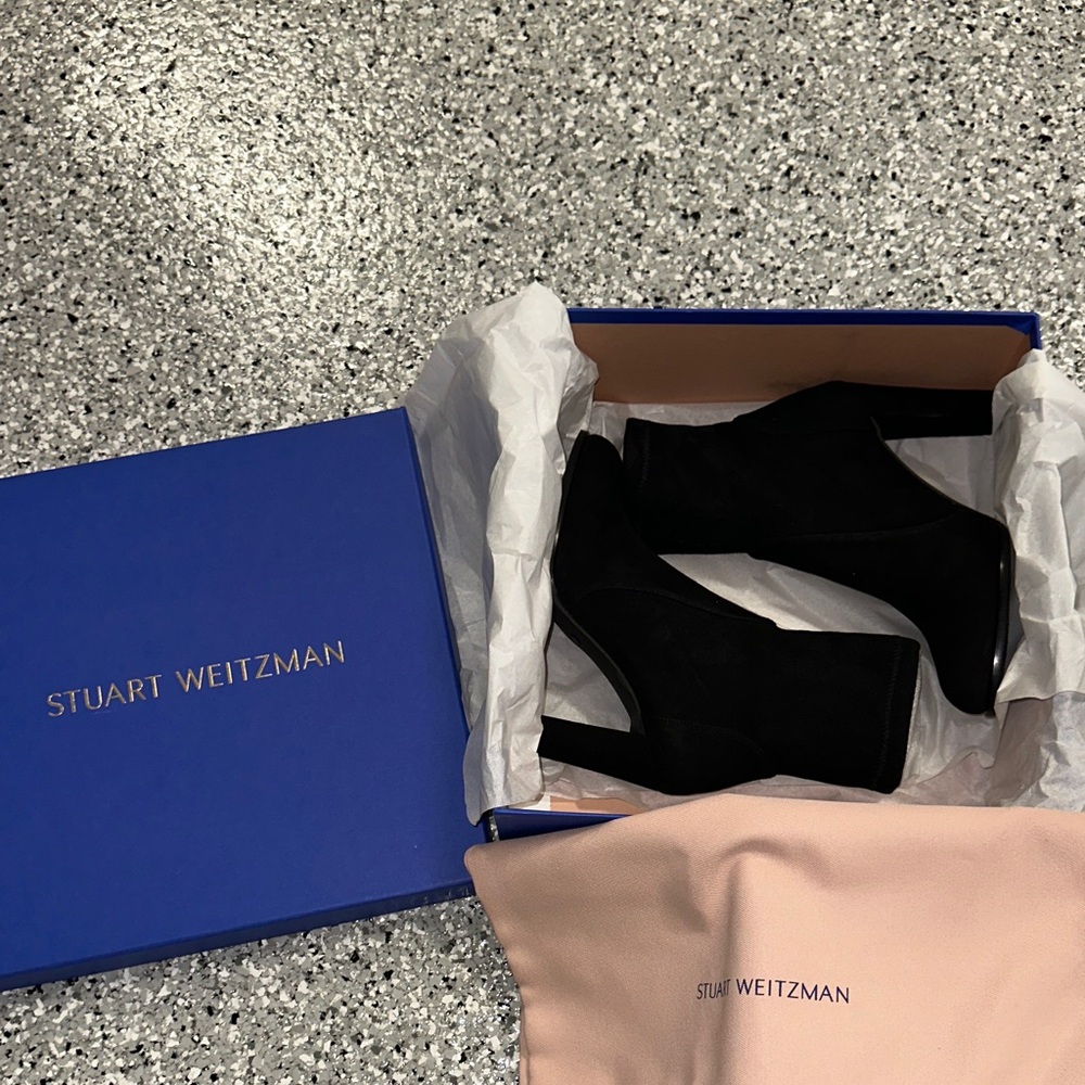 Stuart Weitzman Black Heeled Boots